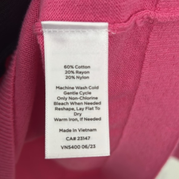 Talbots Pink Sweater size large petite crewneck, long sleeve - Picture 6 of 6